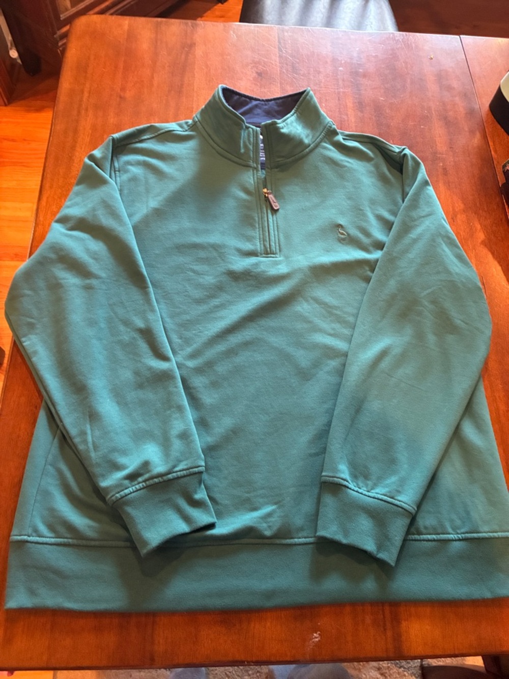 Tailorbyrd Teal Half-Zip Pullover Sweater